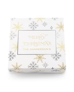 Large Personalized Falling Snowflakes Christmas Gift Box With Magnetic Lid