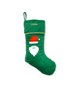 Custom Embroidered Plush Christmas Stockings - Santa