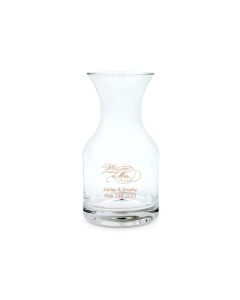 Personalized 5 oz. Individual Glass Wine Carafe Wedding Favor