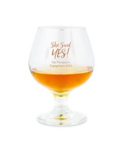 Personalized 9.5 oz. Balloon Brandy Glass Wedding Favor