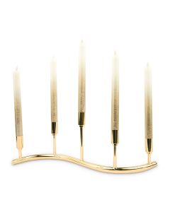 5 Arm Taper Candle Holder Table Centerpiece - Gold