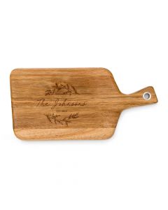 Personalized Wooden Paddle Cutting & Serving Board With Handle