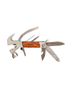 Personalized Rose Wood Handle Hammer Multi-Tool - Monogram Engraved