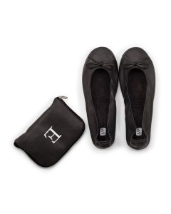 Personalized Foldable Ballet Flats Wedding Favors - Black Large
