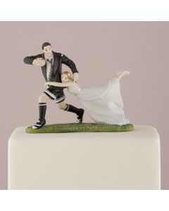 Love Tackle Bride And Groom Cake Topper