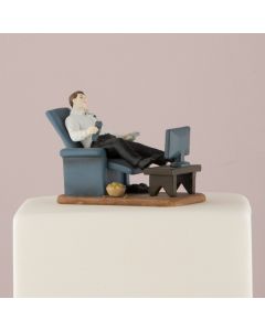 "Couch Potato" Groom Figurine