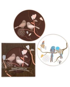 Love Birds Coaster Set Favour In Gift Packaging