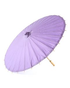 Pretty Paper Parasol With Bamboo Handle - Lavender