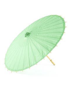 Pretty Paper Parasol With Bamboo Handle - Daiquiri Green