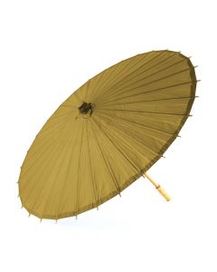 Pretty Paper Parasol With Bamboo Handle - Vintage Gold