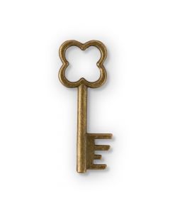 Antique Key Charm Style 1 - Clover (12)