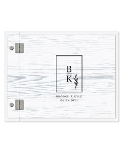Personalized Clear Acrylic Polaroid Wedding Guest Book - Rustic