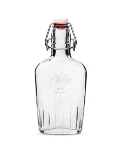 Personalized Clear Glass Hip Flask