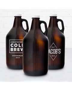 Amber Glass Beer Growler Bar Accessory