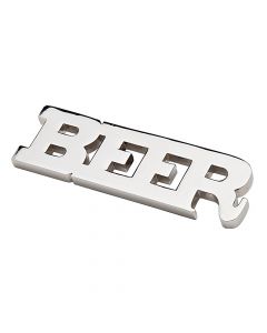 "Beer" Opener With Magnets - Silver
