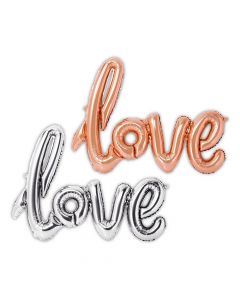 Mylar Foil Letter Balloon Decoration - Cursive Love