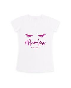 Personalized Junior Bridesmaid Wedding T-Shirt - #Flawless Youth White