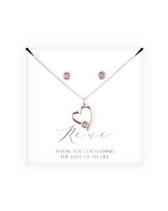 Personalized Bridal Party Heart & Crystal Jewelry Gift Set