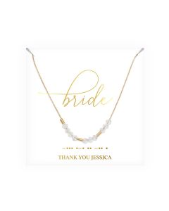 Personalized Swarovski Crystal Morse Code Necklace - Bride