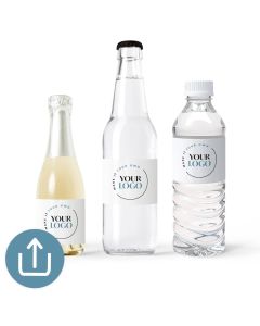 Custom Printed Branded Water Bottle Labels for Promotional Business - Your Company Logo