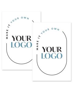 Custom Printed Flat Portrait Business Thank You Cards - Your Company Logo