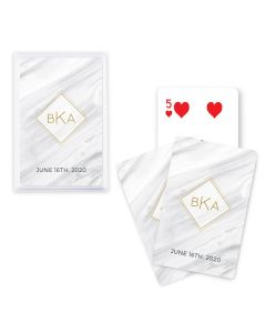 Unique Custom Playing Card Favors Geo Marble