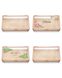 Large Personalized Rectangle Glass Jewelry Box