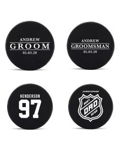 Custom Hockey Puck Bottle Opener Gift