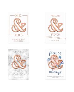Rose Gold Ampersand Bottle Opener Wedding Favor 