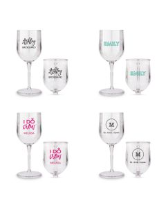 Portable Plastic Nesting Wine Glass – Clear