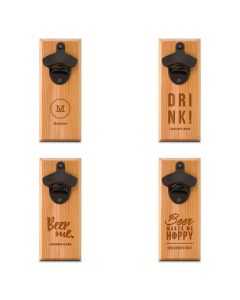 Cedar Wood Wall Mount Bottle Opener