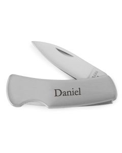 Personalized Stainless Steel Locking Blade Pocket Knife - Monogram Engraved