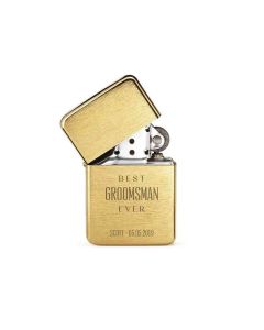 Custom Classic Metal Windproof Lighter - Best Groomsman Ever Engraving