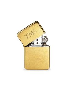 Custom Engraved Classic Metal Windproof Lighter - Modern Serif Monogram