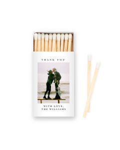 Personalized Wedding Matchboxes with Photo Stickers (50 Pack)