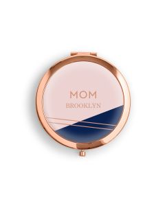 Personalized Engraved Bridal Party Pocket Compact Mirror - Retro Luxe