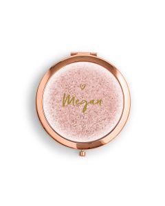 Personalized Engraved Bridal Party Compact Mirror - Sweet Heart