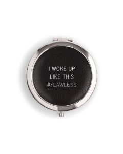 Faux Leather Compact Mirror - #Flawless Emboss