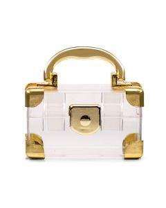 Mini Travel Suitcase Favor Box - Gold (pack of 2)