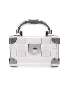 Mini Travel Suitcase Favor Box - Silver (pack of 2)