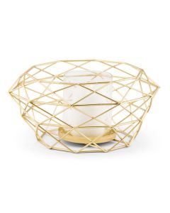 Modern Gold Geometric Metal Table Centerpiece
