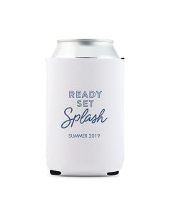 Custom Neoprene Foam Beer Can Drink Holder - White