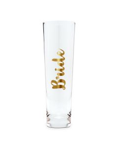 Stemless Toasting Champagne Flute Gift For Wedding Party - Bride