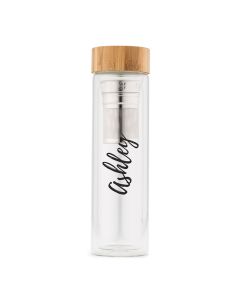Personalized Glass Tea Infuser Travel Mug