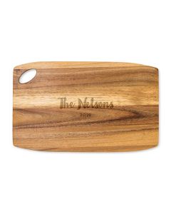 Personalized Wooden Rounded Rectangle Cutting & Serving Board