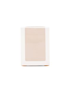 Large Stemless Wine Glass Gift Box With Clear Window - White