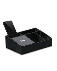 Custom Table Tray Accessory Organizer - Faux Leather