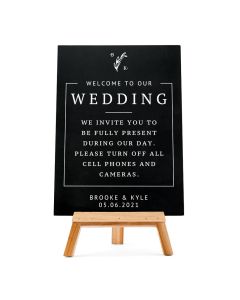 Custom Wedding Chalkboard Sign - Rustic Love