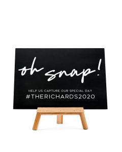 Custom Wedding Chalkboard Sign - Oh Snap