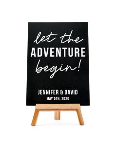 Custom Wedding Chalkboard Sign - Adventure